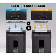 Destructeur de papier Metro by Winland, capacité de coupe croisée de 15 feuilles, CD290P