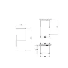 Réfrigérateur combine 3 tiroirs HOTPOINT HA84BE72X-84CME 558 litres silver