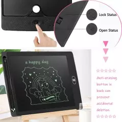 Tablette d’écriture LCD IONIX bloc-notes tablette graphique jouets pour enfants grande taille écran de 12 pouces