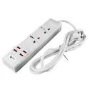 Prise Rallonge Électrique BOKALI BKL-01 4USB 2 Sorties Avec 4 Ports de Chargement USB 2m