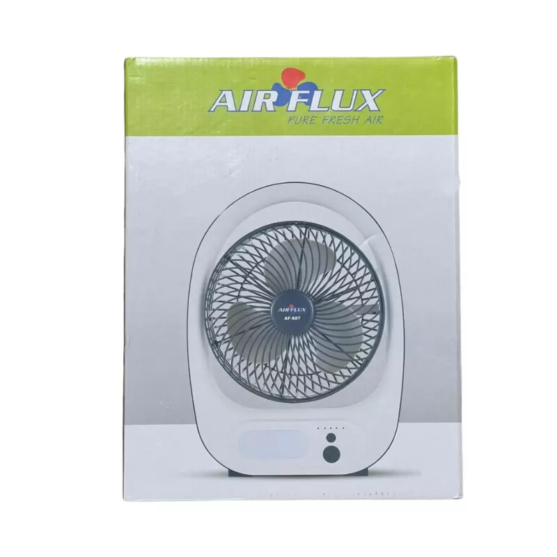 Ventilateur portable rechargeable AIRFLUX AF-887 avec éclairage LED intégré Jusqu'à 4 heures d'autonomie