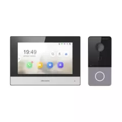 Kit d'interphone vidéo IP Hikvision DS-KIS604-S(B)