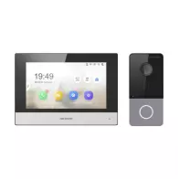 Kit d'interphone vidéo IP Hikvision DS-KIS604-S(B)