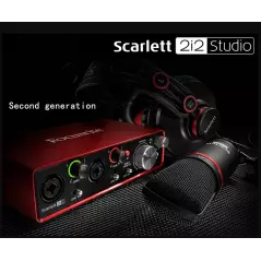 Carte son d'enregistrement Studio Focusrite SCARLETT SOLO STUDIO 2e génération 192 kHz + micro + écouteurs