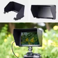 Moniteur caméra 4K entrée/Sortie HDMI IPS 1920x1200 FEELWORLD T7 Plus 7 "3D LUT avec Forme d'onde Pare-Soleil Pliable