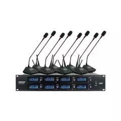 Système de microphone de conférence UHF sans fil à 8 canaux SHURE UR8000