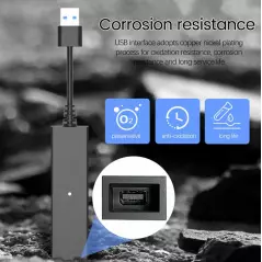 Adaptateur de câble USB 3.0 VR PS4 vers PS5 Connecteur PS VR Mini Adaptateur de caméra pour accessoires de jeux PS5 PS4