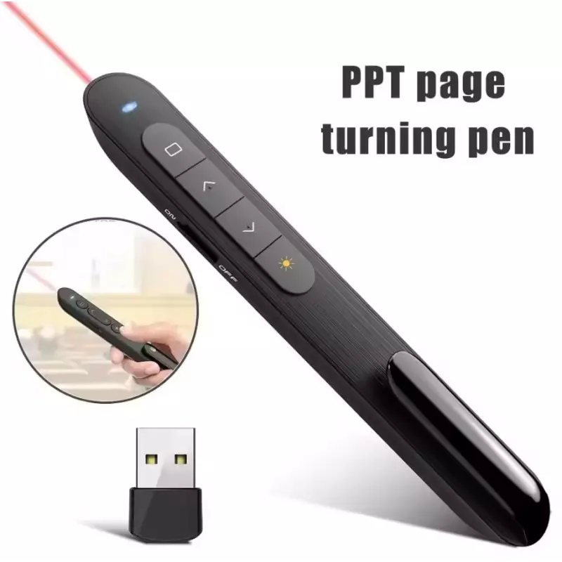 Pointeur Laser Stylo sans fil USB 2.4GHz pour présentation PPT