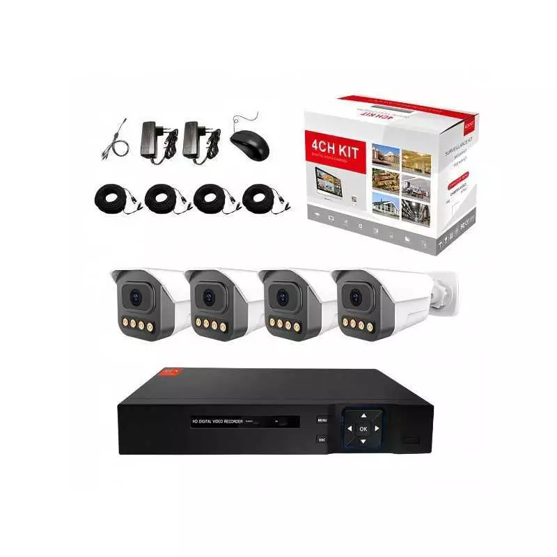 Kit vidéosurveillance Analogique 4 caméras Avec Fil 2MP