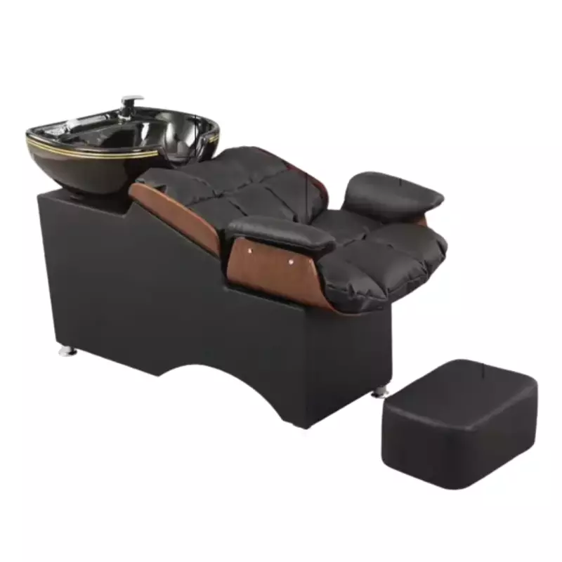 Fauteil lavage cheveux station d'évier en céramique avec siège réglable