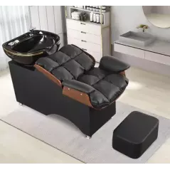 Fauteil lavage cheveux station d'évier en céramique avec siège réglable