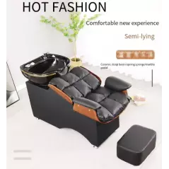 Fauteil lavage cheveux station d'évier en céramique avec siège réglable