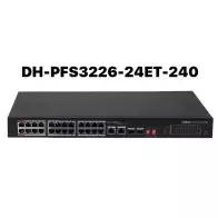Switch 24 ports PoE DAHUA DH-PFS3226-24ET-240 L2 Ingérable