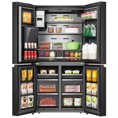 Réfrigérateur side by side 4 portes HISENSE RC-68WC4SB 522 litres avec fontaine+ écran noir wifi