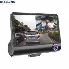 Caméra de tableau de bord DVR écran 4.0 pouces trois objectif avec caméra de recul grand angle