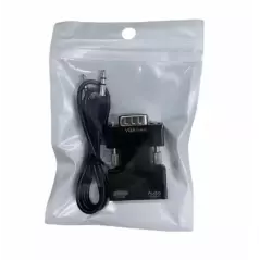 Adaptateur HD mâle vers VGA femelle avec prise en charge du port audio 3.5mm Résolution 1920X1080