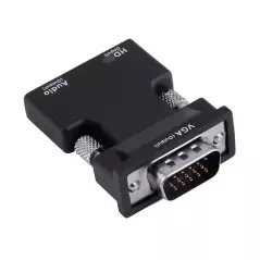 Adaptateur HD mâle vers VGA femelle avec prise en charge du port audio 3.5mm Résolution 1920X1080