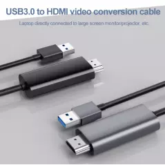 Câble adaptateur HDMI 1080p 60Hz USB3.0 mâle HDTV vers USB 3.0 Justlink 1.8m