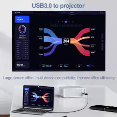 Câble adaptateur HDMI 1080p 60Hz USB3.0 mâle HDTV vers USB 3.0 Justlink 1.8m