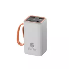 Power Bank Baraka BRK-PB02 20000MAH avec 1 entrée micro/type-C et 4 sorties USB noir et blanc