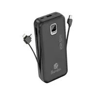Power Bank Baraka BRK-PB25 20000mAh avec 1 entrée type-C Et 2 sorties type-C & USB + 2 sorties cable lightning/micro noir