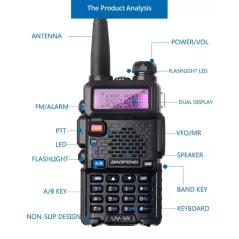 Talkie walkie portable radio amateur Baofeng BF-UV5R UV-5R 5W VHF/UHF