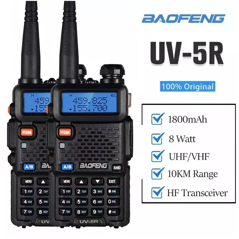 Talkie walkie portable radio amateur Baofeng BF-UV5R UV-5R 5W VHF/UHF