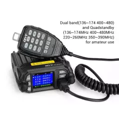 Talkie walkie mobile radio double bande QYT KT-8900D VHF UHF 136-174400-480 MHz 25W 200 canaux