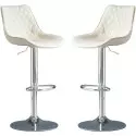 Chaise tabouret Modernes en Similicuir réglables, pivotant à Hauteur de comptoir