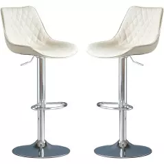 Chaise tabouret Modernes en Similicuir réglables, pivotant à Hauteur de comptoir