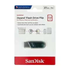 Clé USB SanDisk iXpand Flash Drive Flip 256Gb à double connectique USB / Lightning