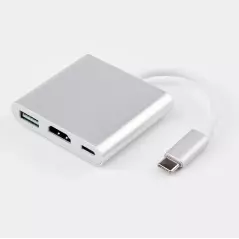 Câble multi ports 4K 3-en-1 type-c vers HDTV + port Usb3.0