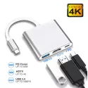 Câble multi ports 4K 3-en-1 type-c vers HDTV + port Usb3.0