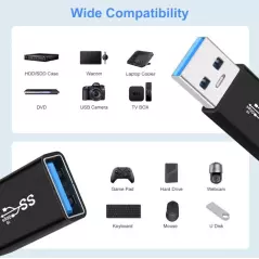 Adaptateur OTG USB 3.0 Type A mâle vers USB 3.0 Type A femelle