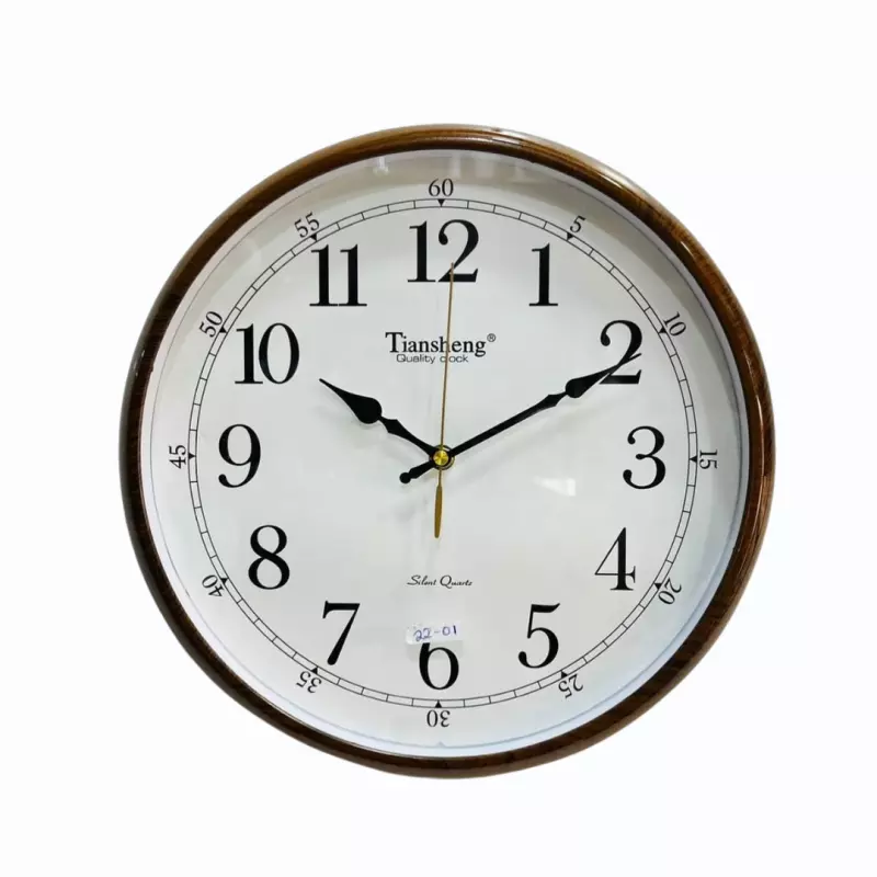 Horloge murale vintage en plastique Tiansheng Taille 13 (320 mm de diamètre)