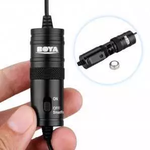 Microphone Cravate 3,5 mm Boya BY-M1 pour Smartphone - appareil Canon - Nikon Noir