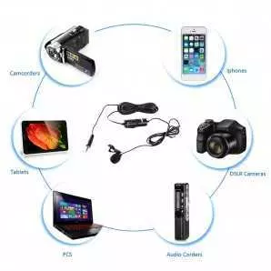 Microphone Cravate 3,5 mm Boya BY-M1 pour Smartphone - appareil Canon - Nikon Noir