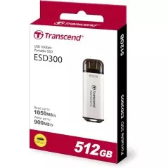 Disque Dur externe USB 3.1 TRANSCEND ESD300 512Gb SSD Type C 1050MB/s