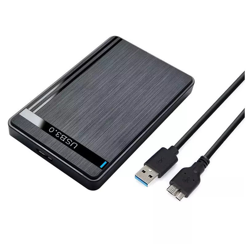 Boîtier HDD Disque dur USB3.0 SATA 2.5 pouces en plastique 5Gbps Support UASP pour SSD 4To