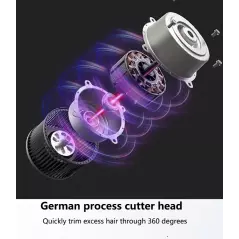 Tondeuse de nez et d'oreille rechargeable USB  pour les hommes