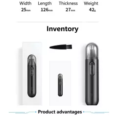 Tondeuse de nez et d'oreille rechargeable USB  pour les hommes