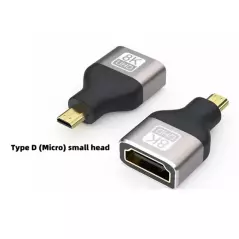 Adaptateur Micro HDMI Mâle vers HDMI Femelle 8K Plaqué Or Métal