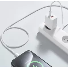 Câble USB-C tressé APPLE 60W charge rapide USB Type C vers USB-C pour ordinateur MacBook iPhone