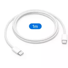 Câble USB-C tressé APPLE 60W charge rapide USB Type C vers USB-C pour ordinateur MacBook iPhone