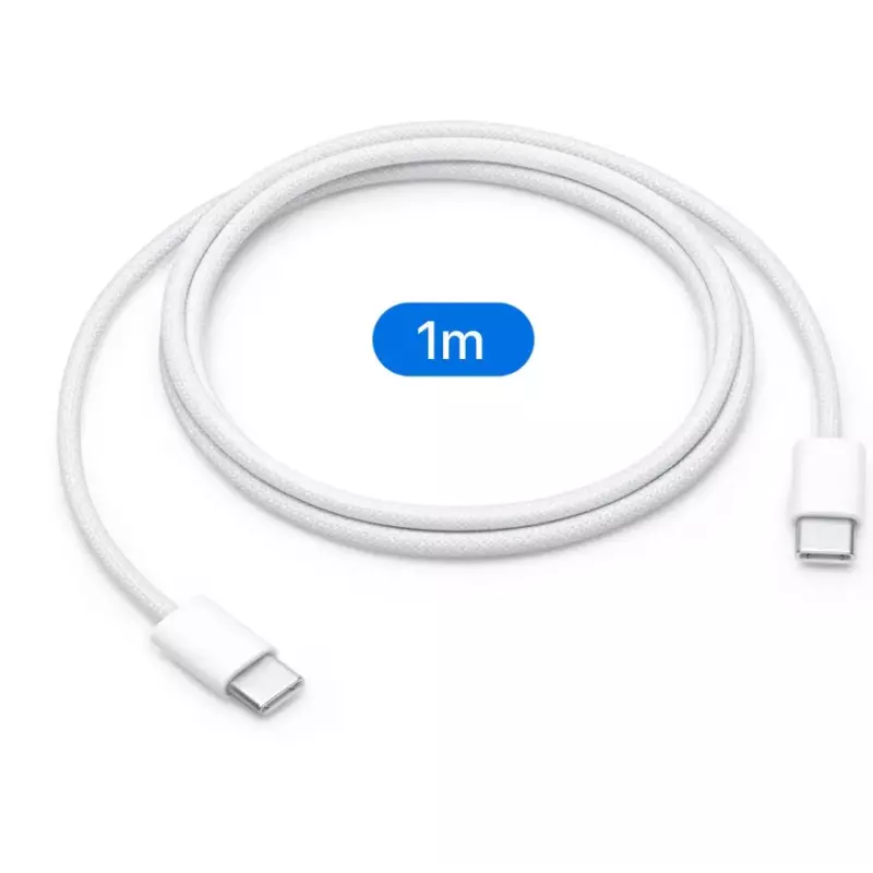 Câble USB-C tressé APPLE 60W charge rapide USB Type C vers USB-C pour ordinateur MacBook iPhone