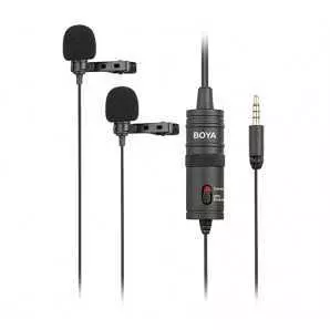 Microphone Double BOYA BY-M1DM omnidirectionnel Lavalier