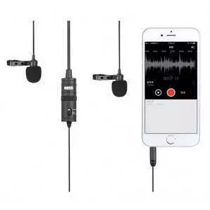 Microphone Double BOYA BY-M1DM omnidirectionnel Lavalier