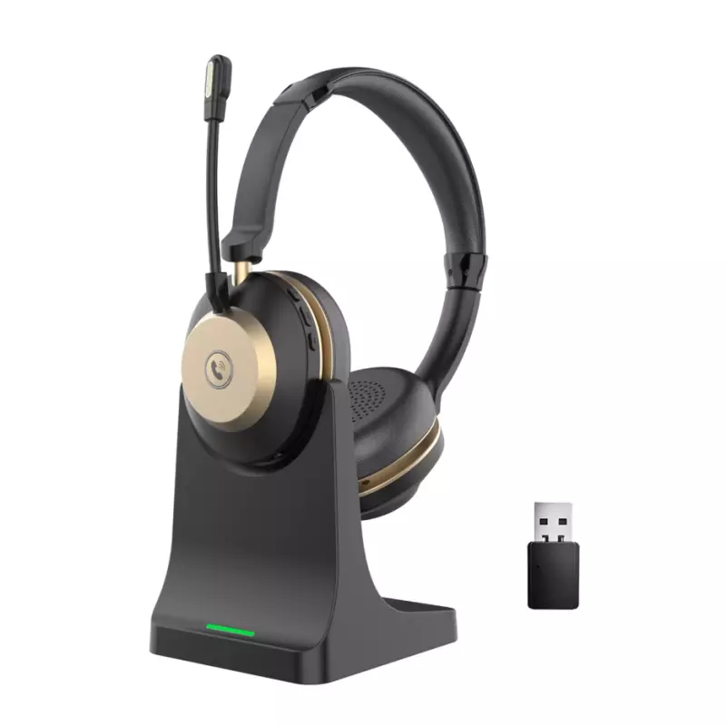 Casque Bluetooth Professionnel  Micro Anti-Bruit ENC  Station de Charge
