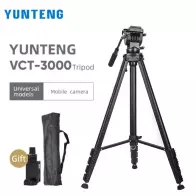 Trépied professionnel YUNTENG VCT-3000 3 mètres Tête panoramique Support robuste pour caméra vidéo numérique