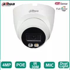 Oeil Caméra IP intérieure DAHUA DH-IPC-HDW2449T-S-IL Dual light 4 MP avec microphone intégré IR couleur à double éclairage